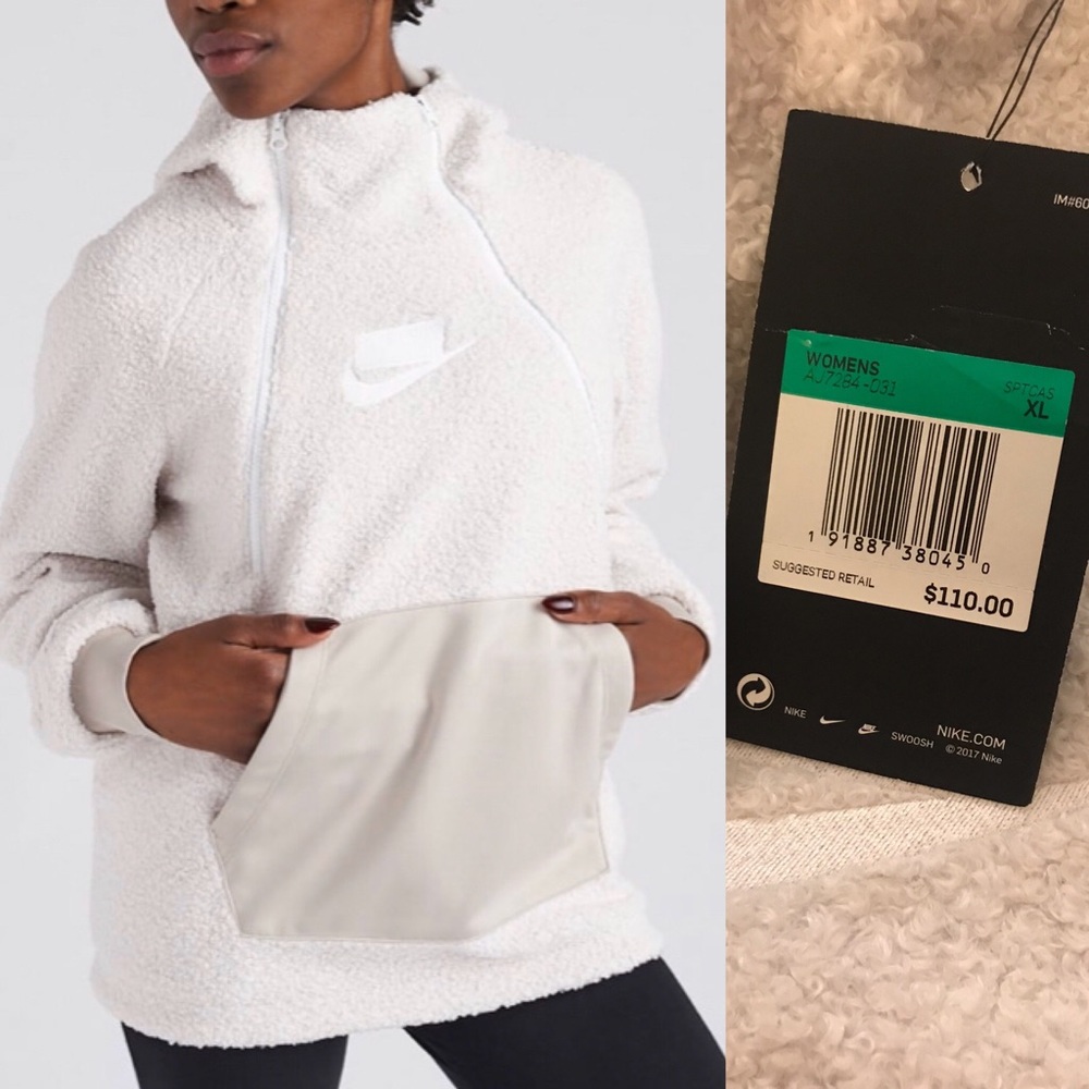 Nike Sherpa Pullover Hoodie NWT
